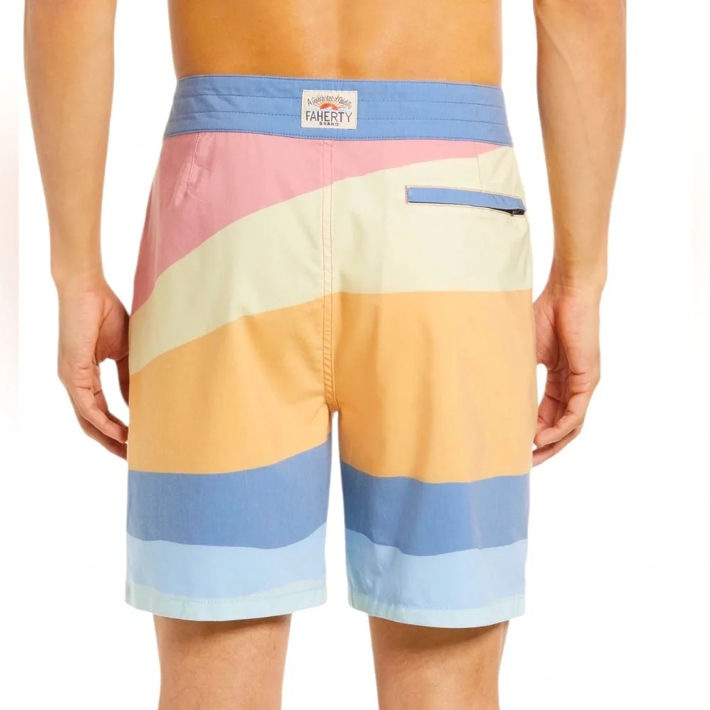 Faherty Board Shorts Soleil Sun & Wave‎ 42W NWT$98